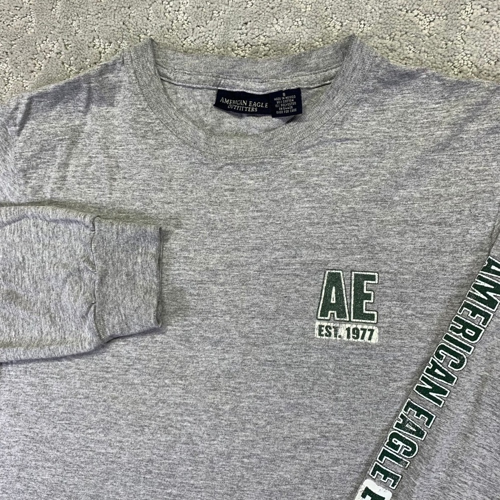 Vintage Y2k American Eagle Outfitters Longsleeve T Shirt Size Small Grey Golf